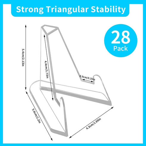 28Packs Card Display Stand, Card Stand, Card Stands for Sports Cards, Trading Card Stand, Acrylic Material, 2.1 Inch Tall...